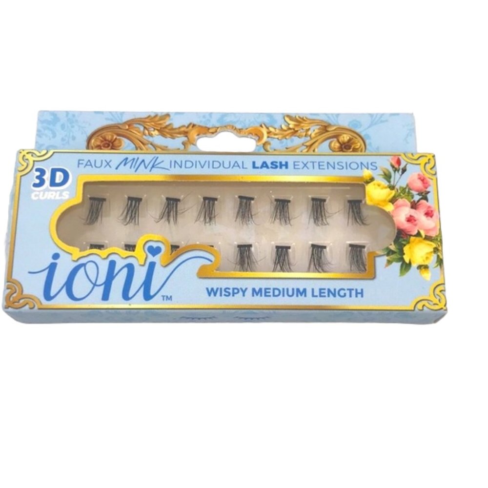 ioni ‘Wispy Medium Length’ 3D Curls Faux Mink Individual Lash Extensions
